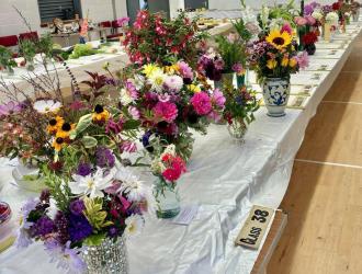 Gardening Club Flower arrangements display